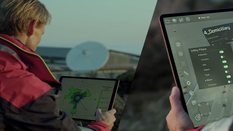 person using tablet