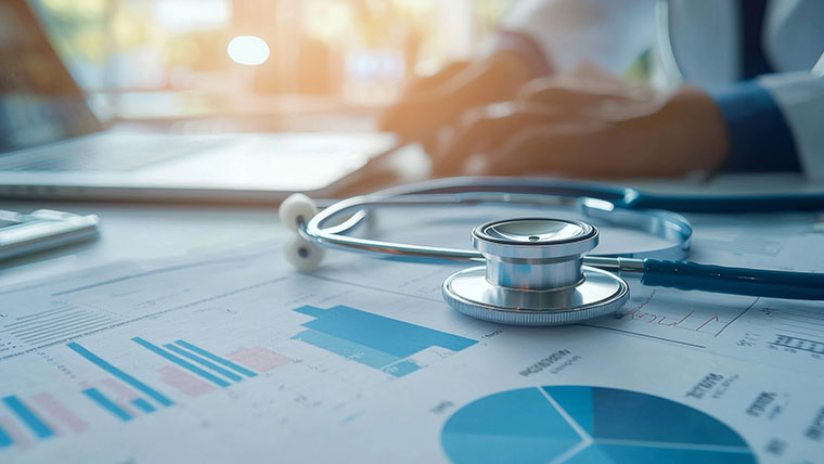 stethoscope on graph