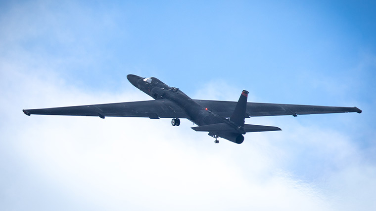 The u-2 aircraft, nicknamed "dragon-lady"