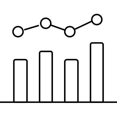 cross hairs over analytics icon