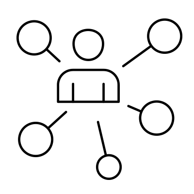 interconnected person icon