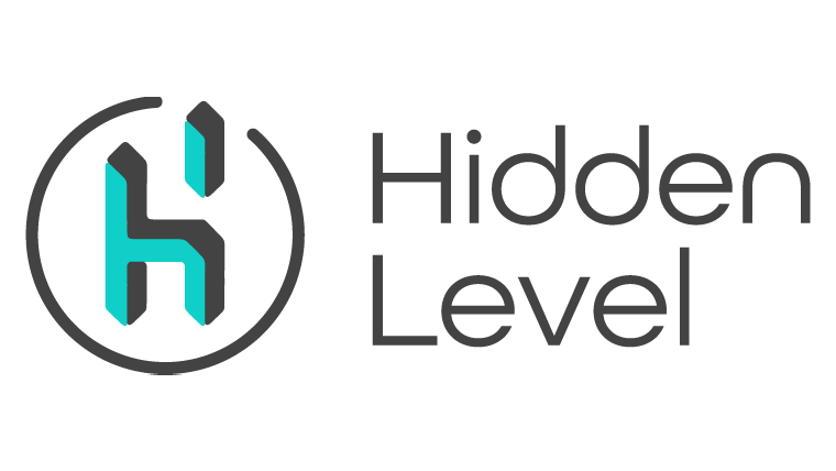 Hidden level company logo
